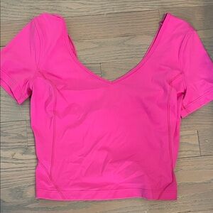 Lululemon Athletica Hot Pink Crop Top